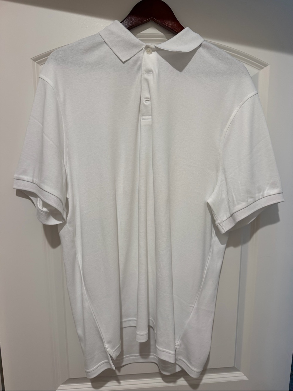 J. Crew Men's White Short-Sleeve Polo